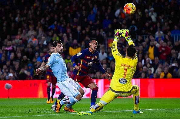 Sergio Alvarez was in the firing line all night
